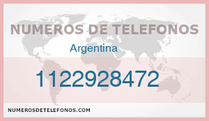 Telefono 1122928472