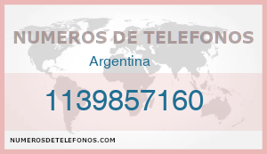 Telefono 1139857160