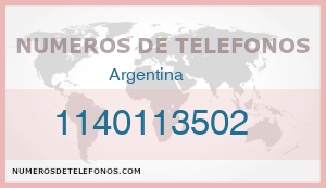 Telefono 1140113502