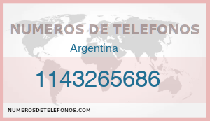 Telefono 1143265686