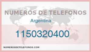 Telefono 1150320400
