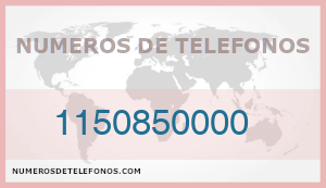 Telefono 1150850000