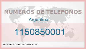 Telefono 1150850001