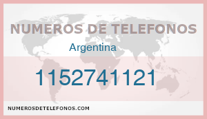 Telefono 1152741121