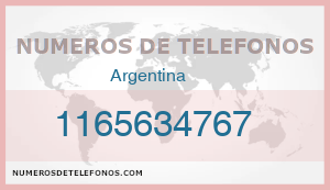 Telefono 1165634767