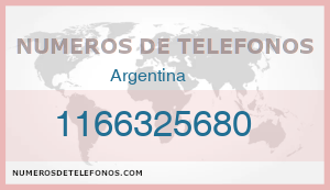 Telefono 1166325680