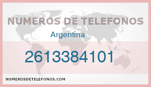 Telefono 2613384101