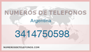 Telefono 3414750598