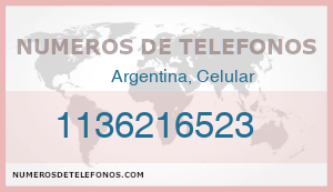 Telefono 1136216523