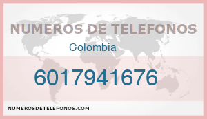 Telefono 6017941676