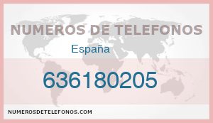 Telefono 636180205