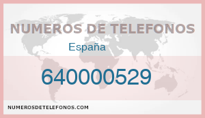 Telefono 640000529