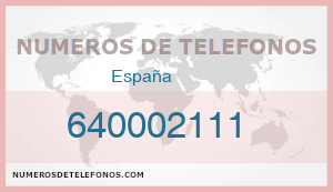 Telefono 640002111
