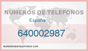 Telefono 640002987