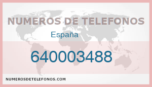 Telefono 640003488