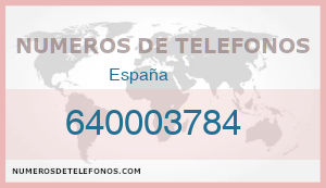Telefono 640003784