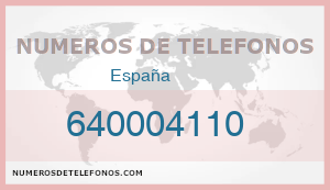 Telefono 640004110