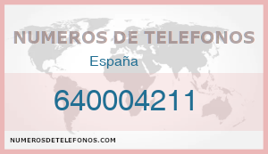 Telefono 640004211