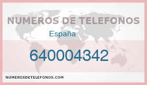Telefono 640004342