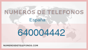 Telefono 640004442