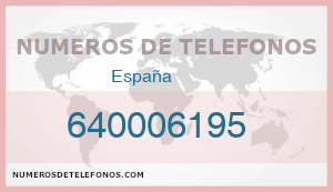 Telefono 640006195