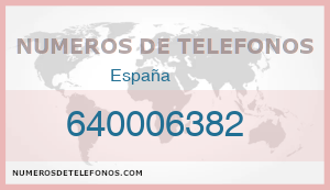 Telefono 640006382