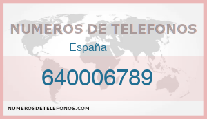 Telefono 640006789