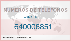 Telefono 640006851