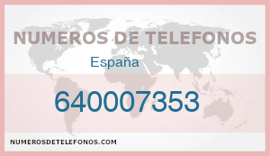 Telefono 640007353