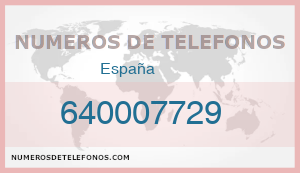 Telefono 640007729