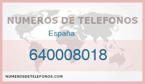 Telefono 640008018