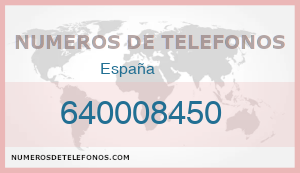 Telefono 640008450