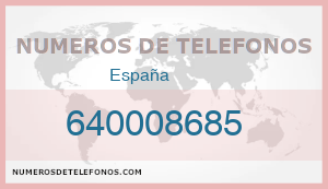 Telefono 640008685