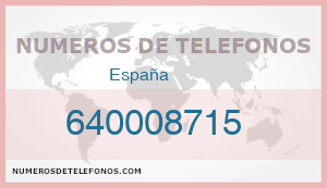 Telefono 640008715