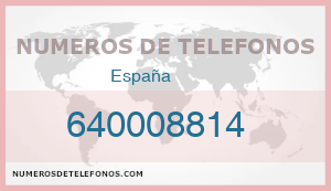 Telefono 640008814