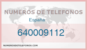 Telefono 640009112
