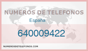 Telefono 640009422