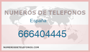 Telefono 666404445