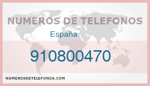 Telefono 910800470