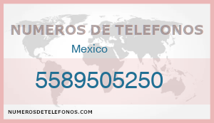 Telefono 5589505250