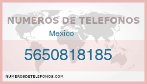 Telefono 5650818185