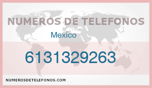 Telefono 6131329263