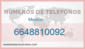 Telefono 6648810092