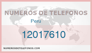 Telefono 12017610