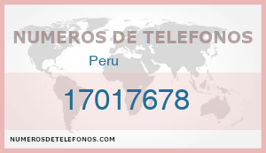 Telefono 17017678