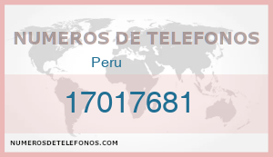 Telefono 17017681