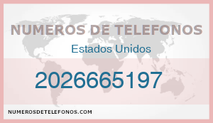 Telefono 2026665197