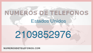 Telefono 2109852976