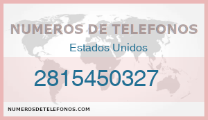 Telefono 2815450327