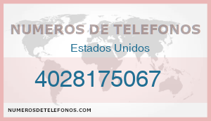 Telefono 4028175067